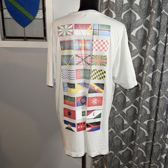 Marcelo Burlon Flags T Shirt Size Large - Picture 1 of 10